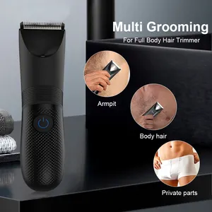 גוף אלחוטי שיער Groomer רטוב יבש גילוח מפשעה גוזם לגברים בריאות