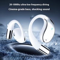 Écouteurs sportifs à crochet d'oreille, étanches IPX-6, suppression du bruit ENC, indicateur de batterie LED, BT 5.4, faible latence, charge Type-C