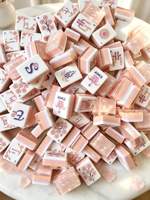 Tuiles de Mahjong Américain en Acrylique Sculpté Effet Glace Fraîche de Luxe, Portables, Durables, Écologiques, pour Loisirs, Fêtes et Divertissement