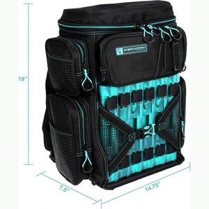 Sac à dos de pêche avec porte-cannes, échantillon gratuit, en tissu Oxford 900D résistant à l'eau, grand sac de rangement pour matériel de pêche - Product Image 5
