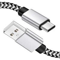 Câble USB Type C 1m, charge rapide, blindage en aluminium tressé TPE, pour Mate 30, pour appareil photo Android, ordinateur
