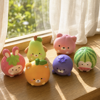 Jouet Squishy Mignon à Remontée Lente, Animaux et Fruits, Anti-stress, pour Bureau, Cadeau de Fête, Vente en Gros