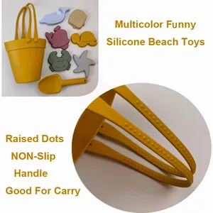 Avec la certification CE CPC Seau de <span class=keywords><strong>sable</strong></span> en <span class=keywords><strong>silicone</strong></span> Jouets pour enfants Été Extérieur Ecologique Réutilisable Bébé Tan <span class=keywords><strong>Silicone</strong></span> Jouets de plage - Product Image 3