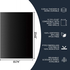 <span class=keywords><strong>Tapis</strong></span> de cuisson antiadhésif en <span class=keywords><strong>caoutchouc</strong></span> pour barbecue au charbon de bois - Product Image 6