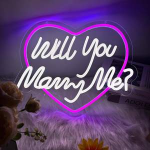 Insegna al Neon LED Personalizzata per Interni/Esterni, Logo per Negozi, Saloni, Decorazione, Buon Compleanno, Vuoi Sposarmi? - Product Image 3