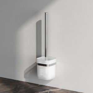 CF ensembles de porte-<span class=keywords><strong>brosse</strong></span> de cuvette de toilette suspendus de luxe en acier inoxydable de verre de qualité supérieure personnalisés brosses de nettoyage de toilette à montage mural en métal - Product Image 1