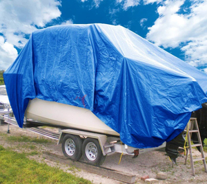 <span class=keywords><strong>Bâche</strong></span> imperméable en PE de 5 m x 8 m, 100 g/m², résistante, pour couvrir les voitures, l'agriculture - Product Image 1
