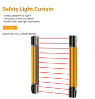 Capteur de barrière lumineuse SAKADY, pas de 20 mm, 14 faisceaux, NPN PNP NC, 24 VDC, IP65, 0,3-3 m, capteur de sécurité infrarouge industriel à rideau lumineux