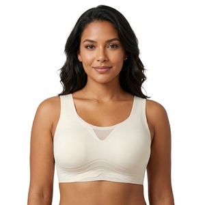 <span class=keywords><strong>Sujetador</strong></span> inalámbrico con espalda hueca y fina, ideal para tallas grandes |   Comodidad durante todo el día para deportes y descanso |   Nylon y Spandex Transpirables |   <span class=keywords><strong>Copas</strong></span> con Contorno | - Product Image 2