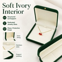 Hochwertige Samt-Schmuckbox mit Individuellem Logo für Ringe, Ohrringe, Halsketten, Anhänger, Armbänder und Armreifen