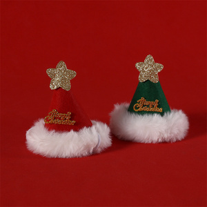 Chapeau de père noël décor pour animaux de compagnie cadeau vêtements jouet en peluche Gorro Navidad Mascota Natal <span class=keywords><strong>Noel</strong></span> ornement de noël pour chien <span class=keywords><strong>chat</strong></span> oiseau animal de compagnie - Product Image 6