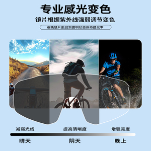 Gafas de ciclismo con montura completa, lentes de policarbonato, antiviento, protección UV, gafas de sol deportivas para exteriores para hombre - Product Image 1