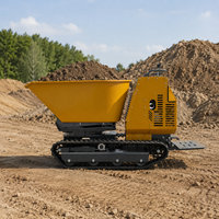 Kostenloser Versand 1000kg Mini-Raupendumper Benzinmotor Selbstladend Hoher Lastmoment 1 Jahr Garantie