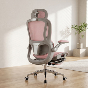 Ergonomic Office Chair Pink Mesh Reclining Swivel Armrests Home Office Bedroom Study Chair D01 - Product Image 2