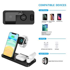 Chargeur sans fil pliable vertical 4-en-1 18W à charge rapide, compatible avec iPhone, écouteurs, montre, iWatch - Product Image 4