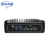 MINI PC sin ventilador con Intel Core I5/i7 4GB Memoria de video DDR4 RAM 2 * Puerto LAN Linux MINI Computadora Nuevo enchufe de EE. UU./UE/JP