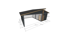 Garage Conteneur Pliable à Montage Rapide, Stockage Portable pour Véhicules, Villa Modulaire Abordable, Maison Préfabriquée en Kit 20ft/40ft