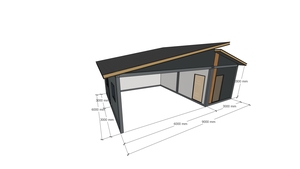 Garage Conteneur Pliable à Montage Rapide, Stockage Portable pour Véhicules, <span class=keywords><strong>Villa</strong></span> Modulaire Abordable, Maison Préfabriquée en Kit 20ft/40ft - Product Image 4