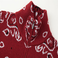 Cardigan à col montant zippé pour femme, pull tricoté automne 2027