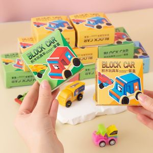 Bloques de Construcción de Autos, Juguete de Bloques de Vehículos en Caja Ciega para Niños de 4 a 6 Años, Juego Educativo de Ensamblaje, Unisex, Plástico ABS - Product Image 1