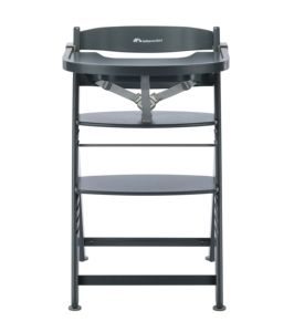 Chaise haute bébé en bois Bebeconfort Timba 2 gris chaud, multifonctionnelle et réglable, pour bébé de 6 mois à 9 ans - Product Image 2