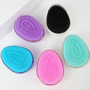 Brosse à shampooing en forme d'oeuf étoilé fabricant professionnel brosse à <span class=keywords><strong>cheveux</strong></span> peigne à oeufs de mode dessin animé mignon - Product Image 3