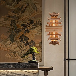 Lámpara de Araña Arquitectónica de Estilo Chino Antiguo Loulan, Modelo Nuevo, Lámpara Decorativa para Sala de Estar, Lámpara Colgante - Product Image 1