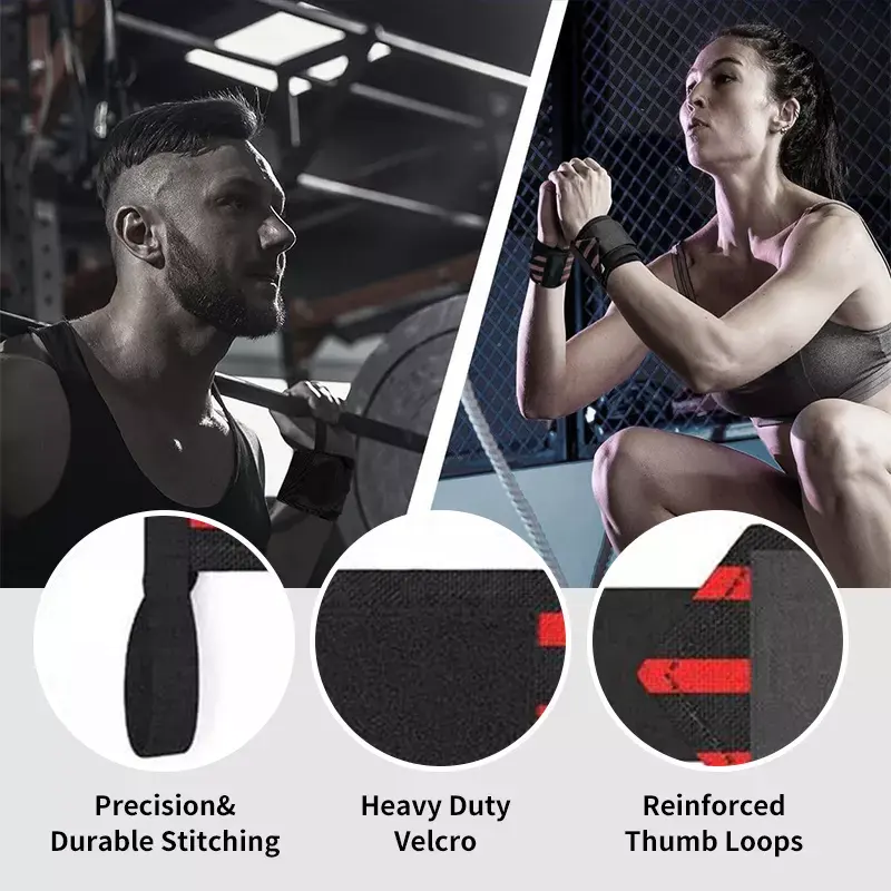 Factory outlet wraps pulso logotipo personalizado correias de levantamento de peso da aptidão da ginástica