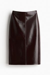 Ensemble 2 pièces élégant pour femme en similicuir brillant, manches longues et jupe courte, tendance - Product Image 6