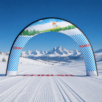 Arche de portail publicitaire personnalisée Pdyear pour extérieur, drapeau demi-rond pop-up pour utilisation intérieure