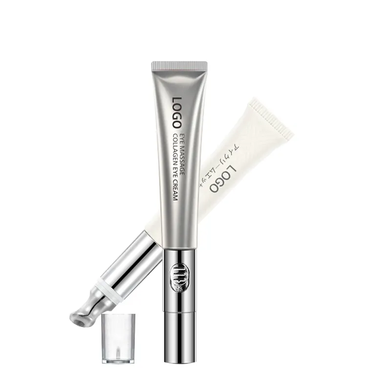 Tube de crème pour les yeux D19mm 10g 15g Tube de crème pour les yeux Tube de Massage PE ABL avec applicateur en alliage de Zinc