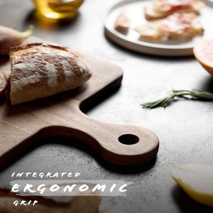 Planche à découper avec manche en bois d'acacia et noyer noir américain Dessus de <span class=keywords><strong>table</strong></span> de restaurant pour le pain <span class=keywords><strong>Plateau</strong></span> à pizza - Product Image 6