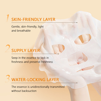 Masque facial en feuille de soin de la peau coréen à prix d'usine, marque privée, acide hyaluronique, vitamine C, collagène, déesse