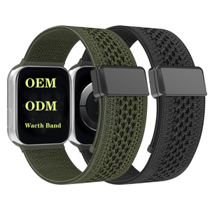 Coolyep, gran oferta, <span class=keywords><strong>correa</strong></span> de nailon para <span class=keywords><strong>Apple</strong></span> <span class=keywords><strong>Watch</strong></span>, 38mm, 40mm, 42mm, 44mm, banda tejida con hebilla magnética para IWatch Ultra SE Series 7 8 9 - Product Image 3