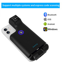Pemindai kode kode QR 1D 2D, pemindai kode kode pembayaran nirkabel portabel, klip belakang ponsel 2.4G