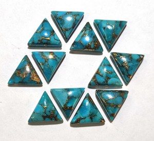 Turquesa Azul Natural, Triángulos Planos Calibrados, Cabujones para Joyería, Anillos, Collares, Piedras Preciosas al por Mayor - Product Image 3
