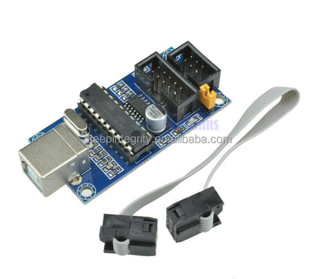 Jubaolai USBTiny USBtinyISP Programmer Downloader AVR MCU ISP for ATTINY2313A-PU Chips Electronic Modules and Kits