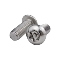 Vis à tête fraisée Torx en acier inoxydable 304 avec bouton PIN UNC UNF 4 # -40 6 # -32 10 # -24 1/4-20 Anti-vol, inviolable