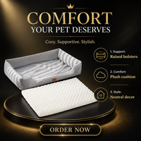 Lit pour animaux de compagnie en velours orthopédique de luxe