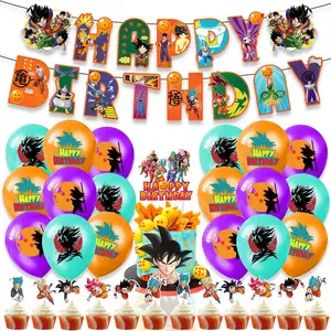 Nice 2024 New Dragon Ball Wukong Theme Birthday Party Latex Balloon Children's Party Decoration Supplies