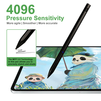 Stylet de Surface à sensibilité à la pression 4096 avec bouton latéral pour Microsoft Surface Go Pro 3 4 5 6 7