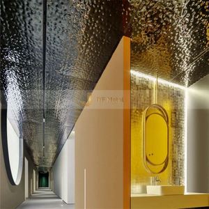 LL343 SS 304 316 <b>Mirror</b> Silver Gold Big Pattern Water Ripple Stainless Steel <b>Sheet</b> for Ceiling Wall Cladding Decoration - Product Image 2