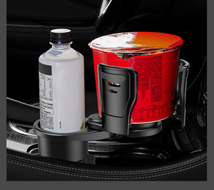 <span class=keywords><strong>2</strong></span> in 1 multifunzione in fibra di carbonio per auto portabicchieri Expander kit interni girevole porta bevande auto - Product Image 2