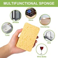 Éponge à vaisselle en cellulose naturelle, biodégradable, en sisal, réutilisable, lavable, en pulpe de bois, pour le nettoyage de la vaisselle