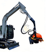 Tête d'abattage pour excavatrice, abatteuse forestière, accessoire pour excavatrice