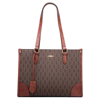 Conjunto de Bolsos de Mano para Mujer al por Mayor, Estilo Retro 3 en 1 con Estampado de Monograma, Multifuncional para el Trabajo y Uso Diario