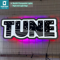 Boîte à lumière LED portable, affichage de lettres personnalisées pour la décoration d'un magasin de boissons