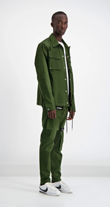 2019 Newest Fashion Spring/Winter Wholesale Custom 100 Percent Cotton <strong>Denim</strong> Cargo <strong>Jacket</strong> <strong>Green</strong> - Product Image 3