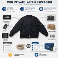 Veste bomber fonctionnelle coupe-vent rétro pour homme, style décontracté et ample, idéale pour le travail et les activités de plein air – OEM & ODM