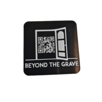 Plaque nominative en aluminium anodisé, étiquette de numéro de série, étiquette en métal avec code QR, résistante aux rayures, plaque commémorative pour pierre tombale, plaques funéraires